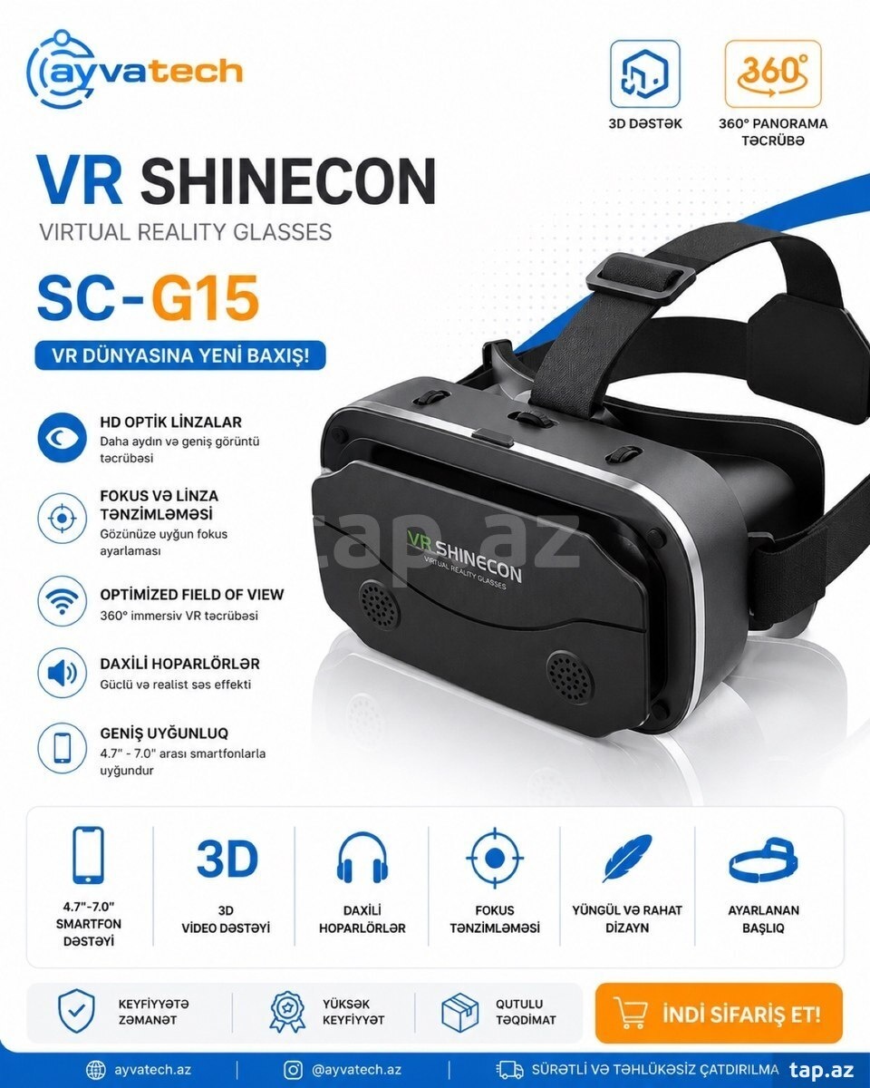 VR SHINECON SC-G15 Virtual Reallıq Eynəyi