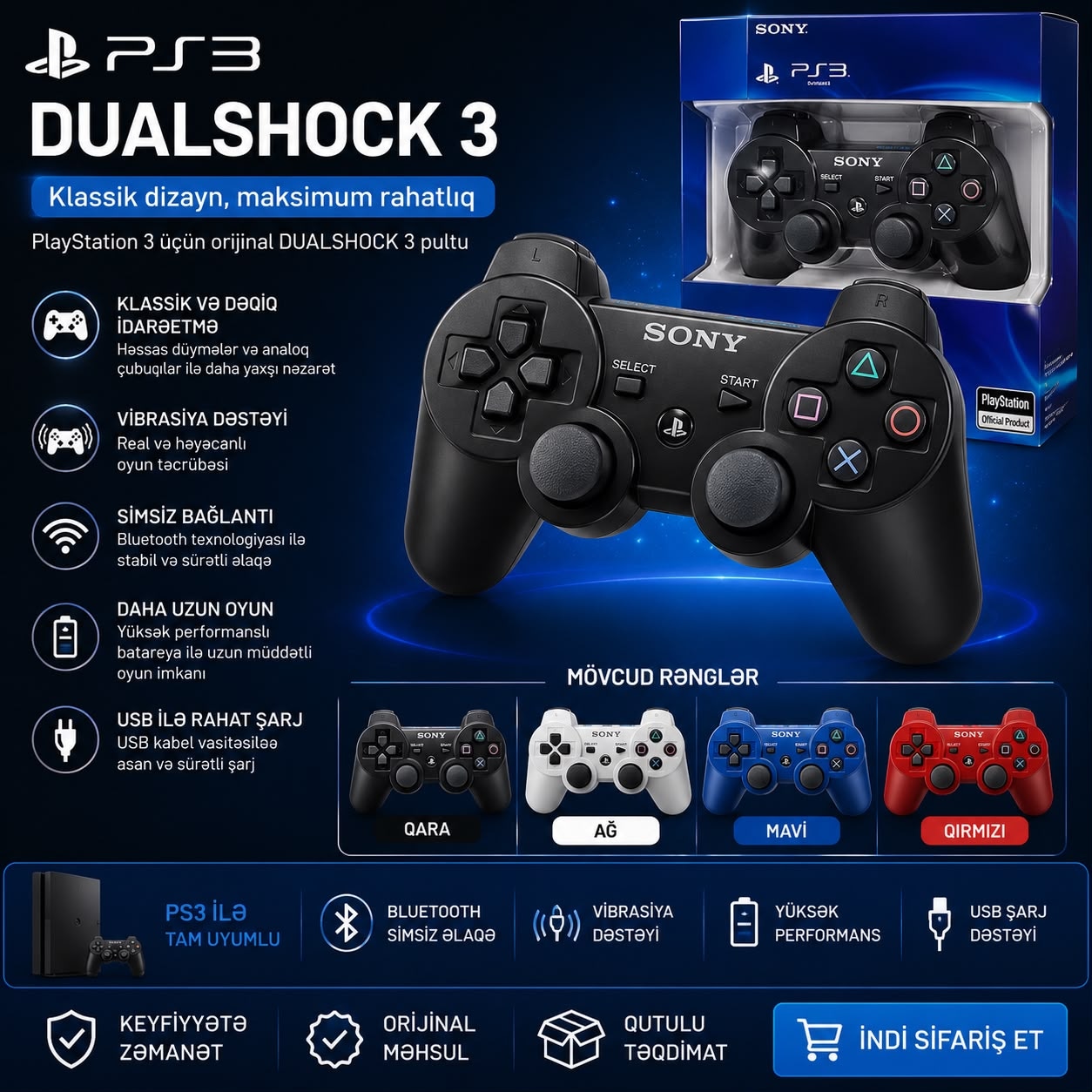 PlayStation 3 DualShock 3 Simsiz Pult