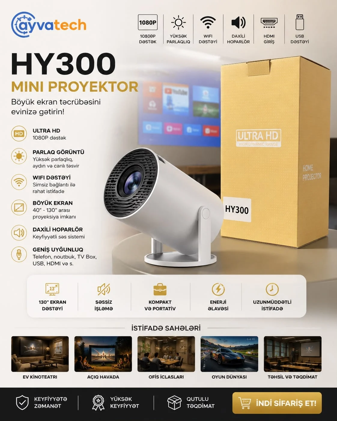 HY300 Mini Proyektor