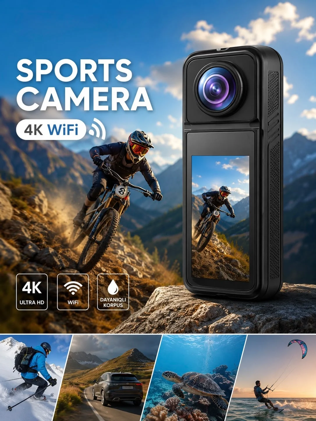 4K Wi-Fi İdman Kamerası 