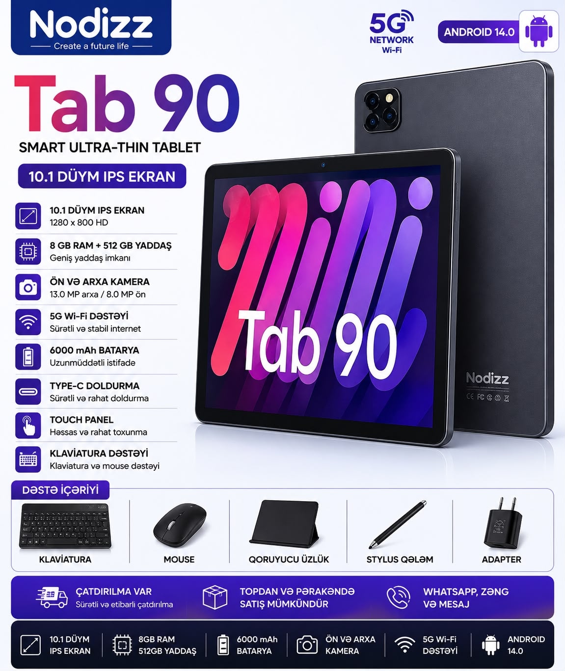 Planşet Nodizz Tab 90 